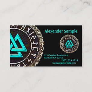 Valknut (Winding) Business Card Visitenkarte