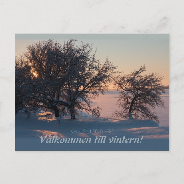 Välkommen bis vintern! Vasa Vaasa Finnland CC0828 Postkarte (Vorderseite)