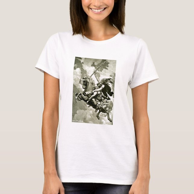 Valkrie Skandinavier-Viking-Mythologie T-Shirt (Vorderseite)