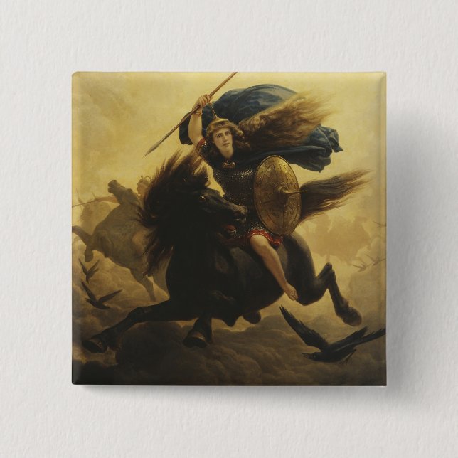 Valkyrie, 1865 (Öl auf Leinwand) Button (Vorderseite)