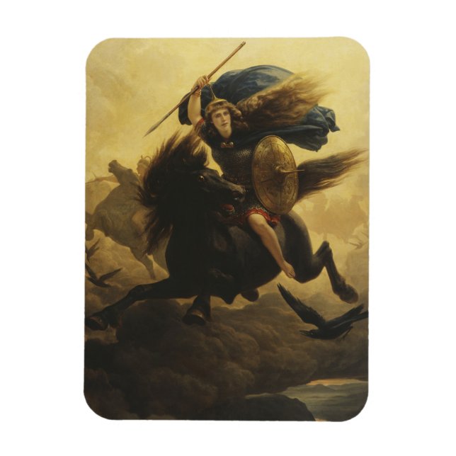 Valkyrie, 1865 (Öl auf Leinwand) Magnet (Vertikal)