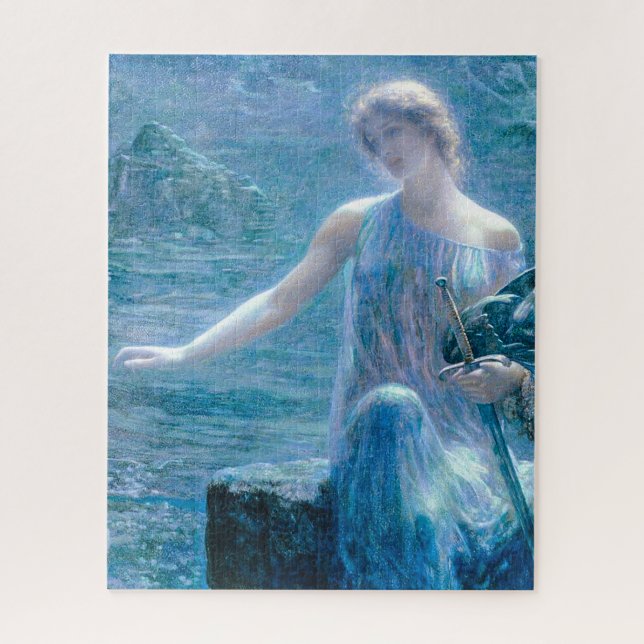 Valkyrie in einem blauen Kleid mit Rüstung Puzzle (Vertikal)