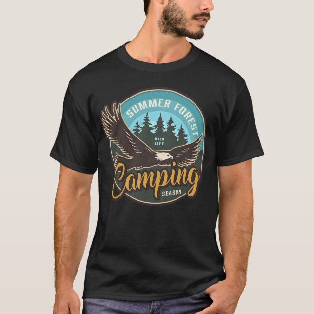 VALKYRIE SOMMER WALD CAMPINGSAISON Junge T-Shirt (Vorderseite)