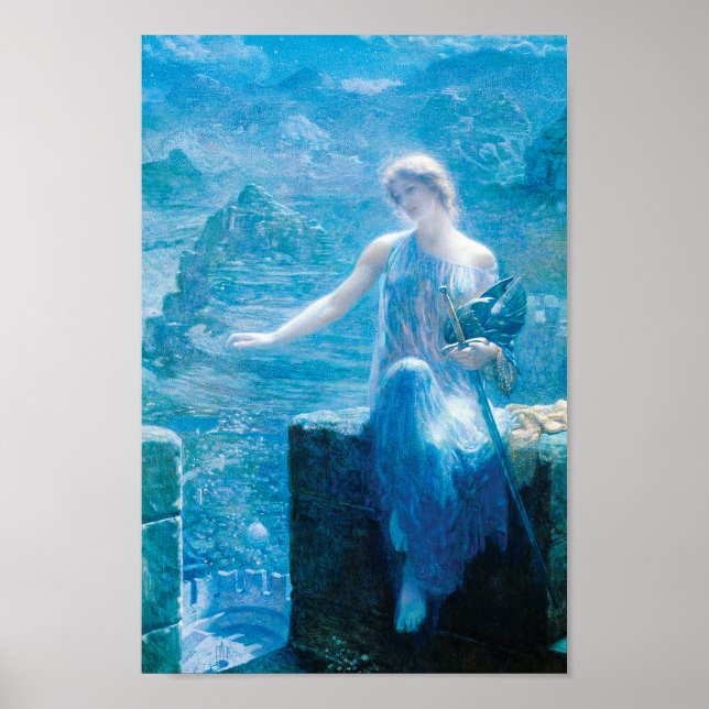 Valkyrie's Vigil von Edward Robert Hughes Poster (Vorne)
