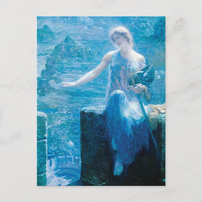 Valkyrie's Vigil von Edward Robert Hughes Postkarte (Vorderseite)
