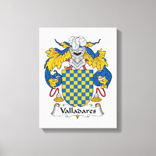 Valladares Familienwappen Leinwanddruck
