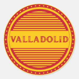 Valladolid City Pride Emblem – Spanish Identity Runder Aufkleber