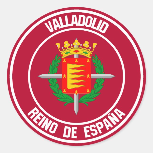 Valladolid RundEmblem Runder Aufkleber (Vorderseite)
