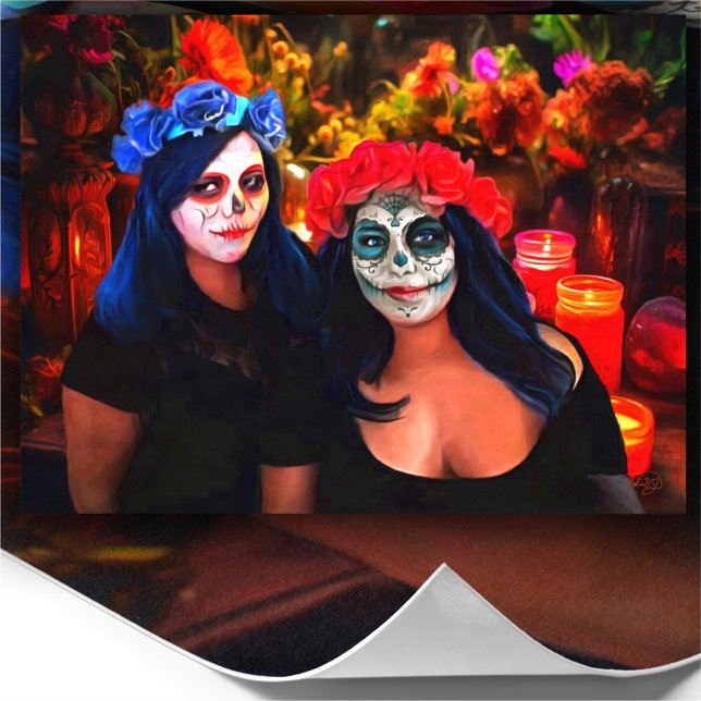 Vallarta Catrinas Blume & Candles 1718 Kunstdrucke Poster (Von Creator hochgeladen)