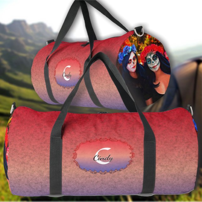 Vallarta Catrinas mit Blume & Kerzen 1718 Duffle Bag (Von Creator hochgeladen)