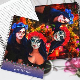 Vallarta Catrinas mit Blume & Kerzen 1718 Notizbuch