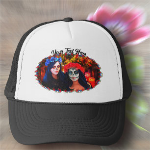 Vallarta Catrinas mit Blume & Kerzen 1718 Truckerkappe