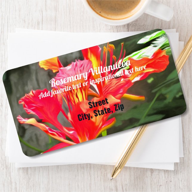 Vallarta Flaming Beauty 1583 Anschrift Adressaufkleber (Von Creator hochgeladen)