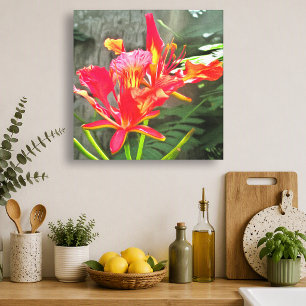 Vallarta Flaming Beauty Tropical Floral 1583 Kunst Leinwanddruck