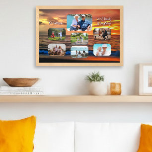 Vallarta-Sonnenuntergang-Familienfoto-Collage 1577 Poster