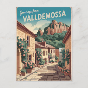 Valldemossa Mallorca Vintage Postkarte
