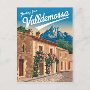 Valldemossa Mallorca vintage Postkarte