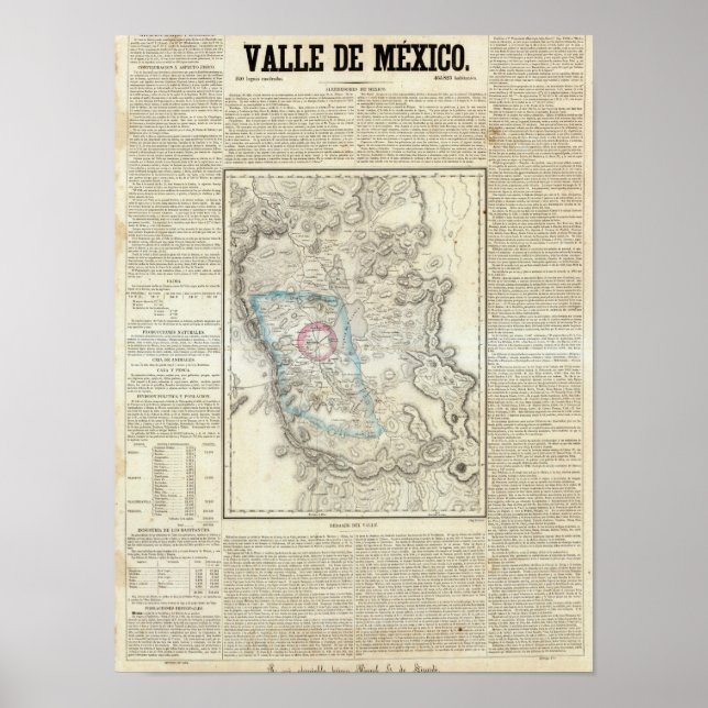 Valle de Mexico, Mexiko Poster (Vorne)