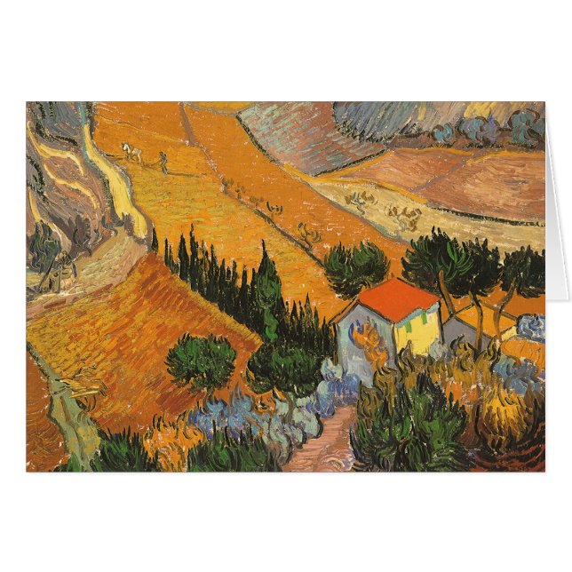 Valle mit Plowman von Vincent van Gogh (Vorderseite (Horizontal))