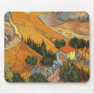 Valle mit Plowman von Vincent van Gogh Mousepad