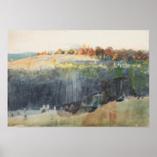 Valle und Hillside Winslow Homer Wasserfarbe Fall Poster