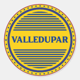 Valledupar City Pride Emblem – Colombian Identity Runder Aufkleber