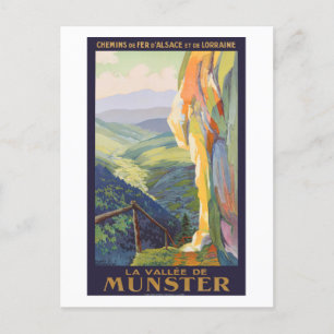 Vallée de Munster Vintage Poster 1925 Postkarte