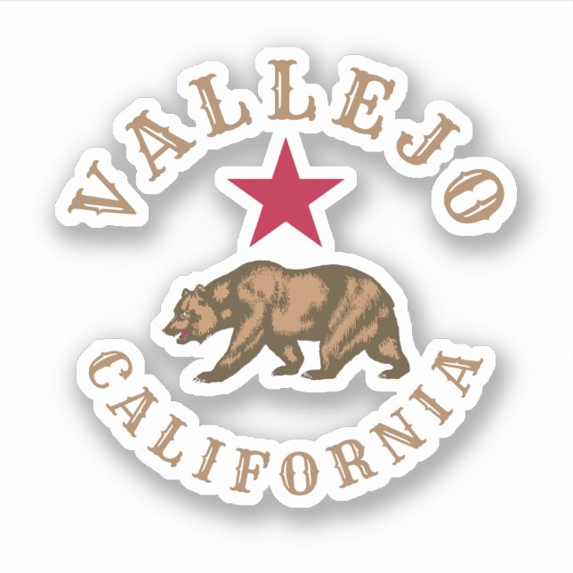 Vallejo, Kalifornien Aufkleber (Vorderseite)