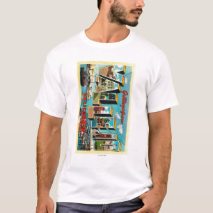 Vallejo, Kalifornien - große Buchstabe-Szenen T-Shirt