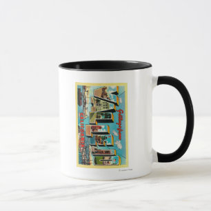 Vallejo, Kalifornien - große Buchstabe-Szenen Tasse