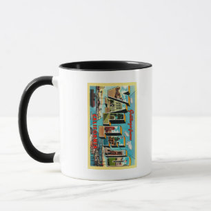 Vallejo, Kalifornien - große Buchstabe-Szenen Tasse