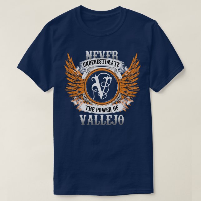 Vallejo Name Shirt nie unterschätzen Power O (Design vorne)