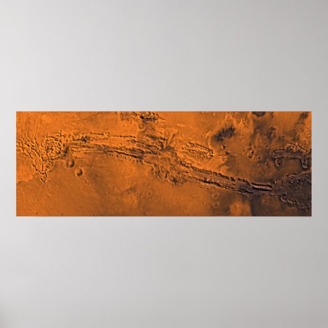Valles Marineris Canyon System on Mars Panorama Poster (Vorne)