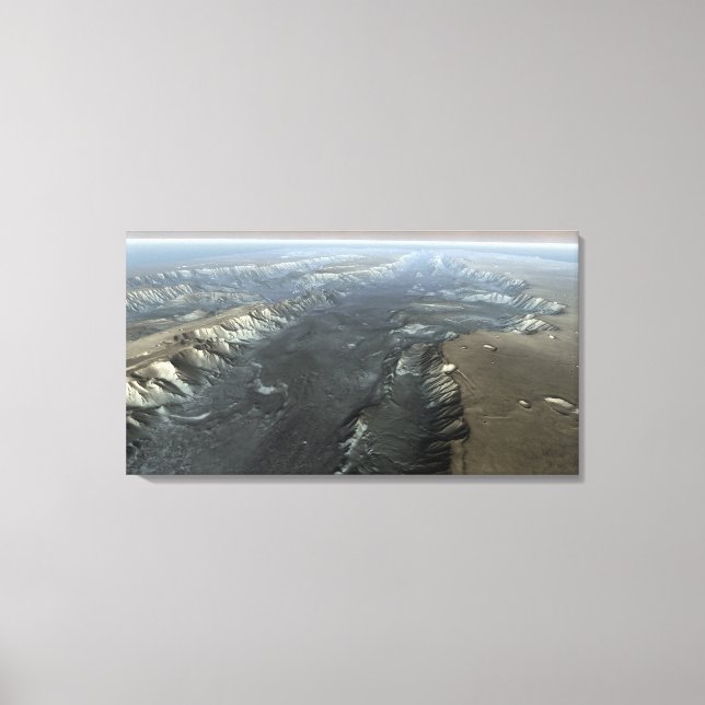 Valles Marineris, der Große Canyon der Mars Leinwanddruck (Vorderseite)