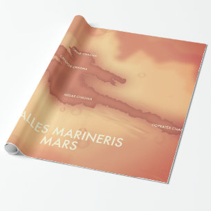 Valles marineris Mars Karte Geschenkpapier