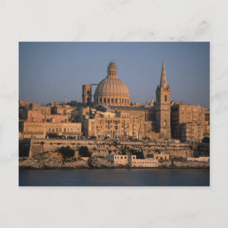 Valletta aus Sliema Bay, Malta Postkarte