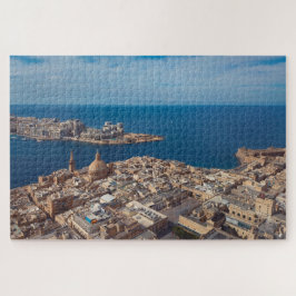 Valletta City Seascape Malta Luftfotografie Puzzle
