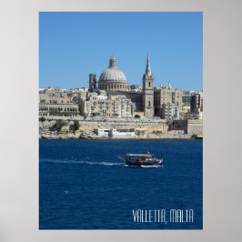 Valletta Malta Landschaftsurlaub Souvenir Poster