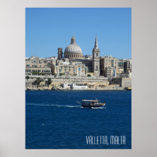 Valletta Malta Landschaftsurlaub Souvenir Poster
