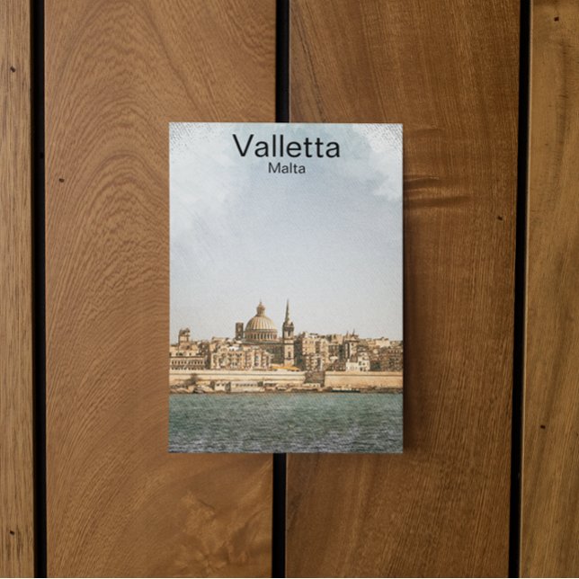 Valletta Malta Mittelmeer Postkarte (valletta malta postcard)
