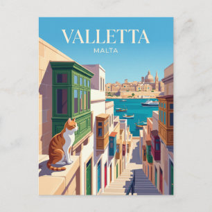 Valletta Malta Postkarte