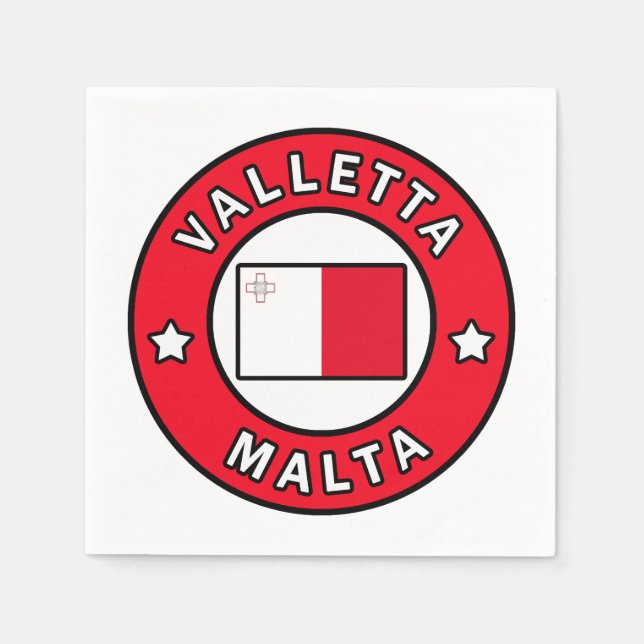 Valletta Malta Serviette (Vorderseite)