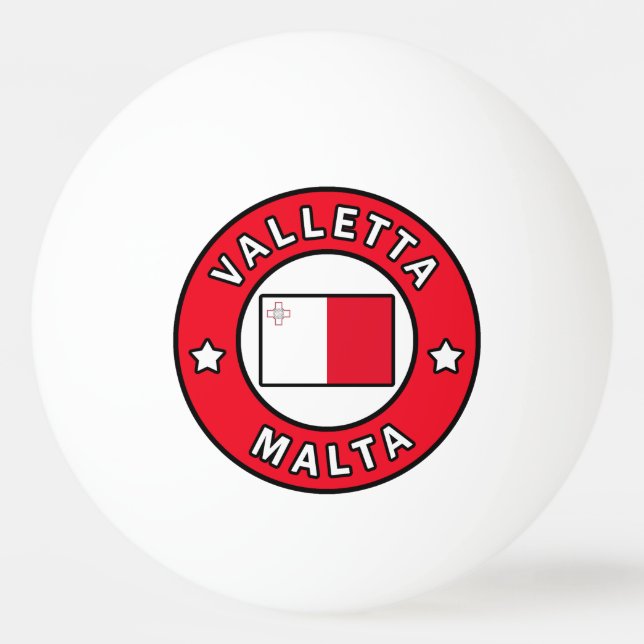 Valletta Malta Tischtennisball (Vorderseite)