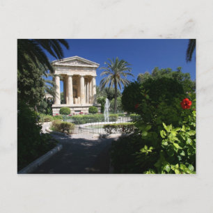 Valletta Malta Ursprüngliches Gebäude im Park Postkarte