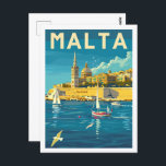 Valletta Malta Vintag Berühmter Reiseort Postkarte<br><div class="desc">Valletta Malta Vintag Berühmter Reiseort</div>