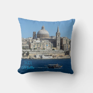 Valletta Skyline Hafen Landschaft Malta Souvenir Kissen