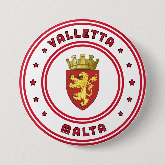 Valletta-Wappen, Malta Button (Vorderseite)