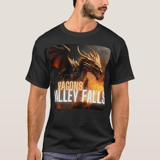 Valley Falls Dragons mascot family T-Shirt (Vorderseite)