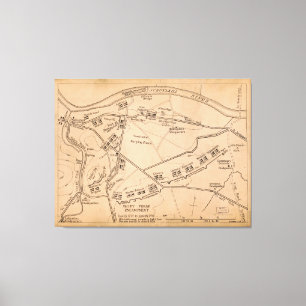 Valley Forge Encampment Map (1777-Juni 1778) Leinwanddruck