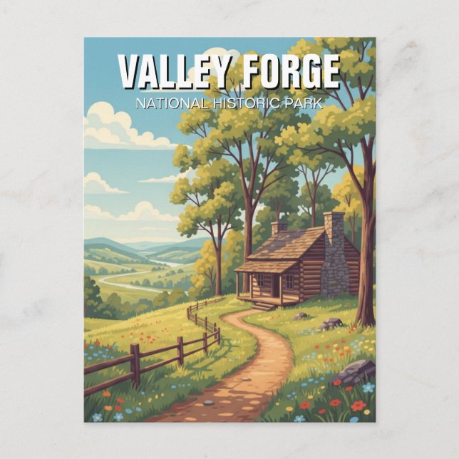 Valley Forge National Historic Park Travel Postkarte (Vorderseite)